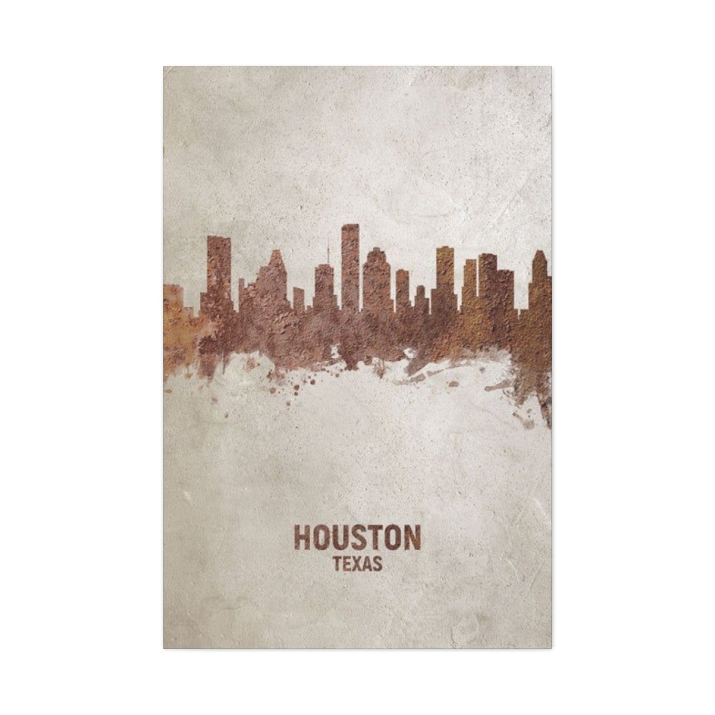 Houston Skyline Painting Wall Art & Canvas Prints