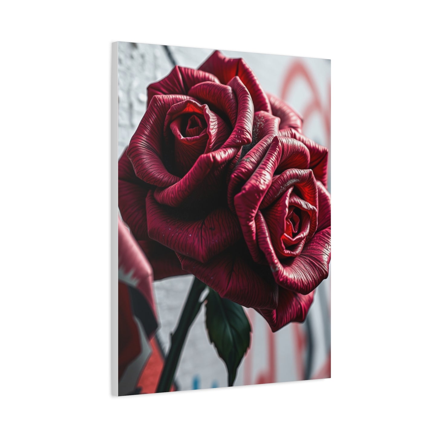 Vivid Rose Graffiti Masterpiece Wall Art & Canvas Print