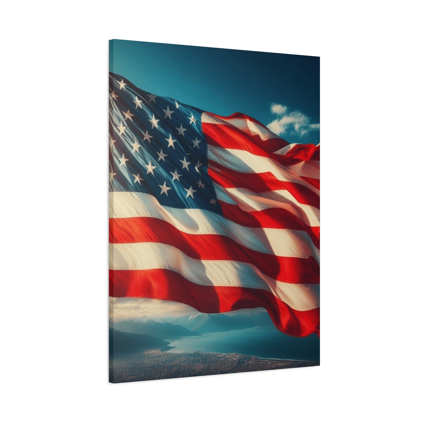 American Flag Waving Wall Art & Canvas Prints