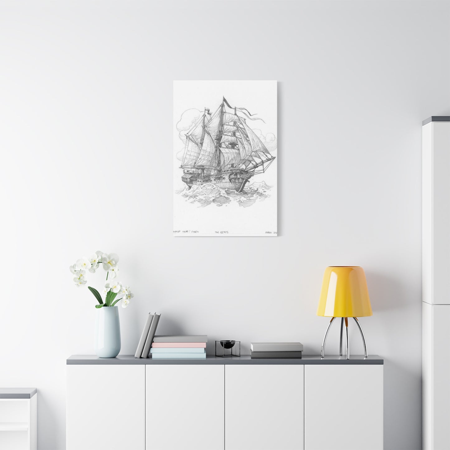Sailing Ship Drawing Wall Art & Canvas Prints