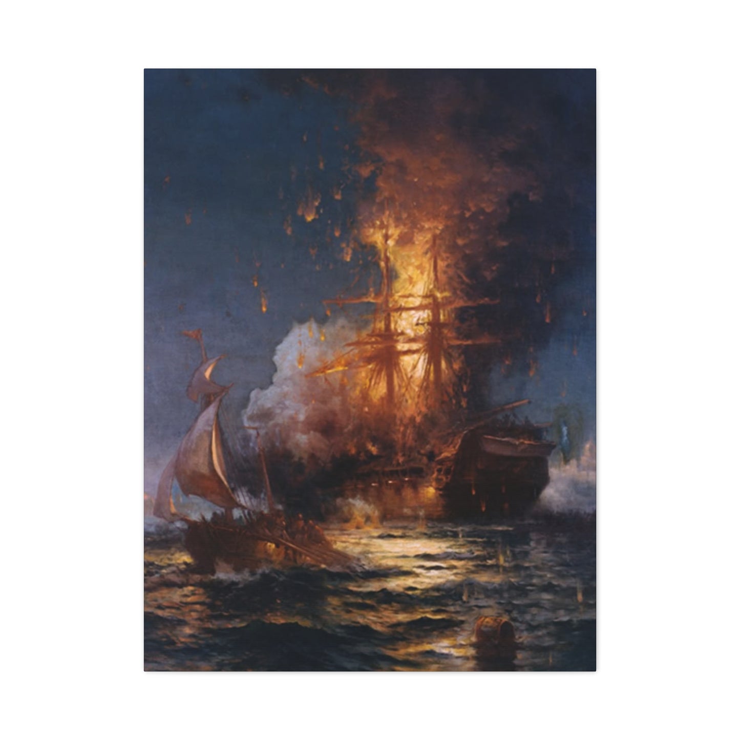 Burning Ship Wall Art & Canvas Prints