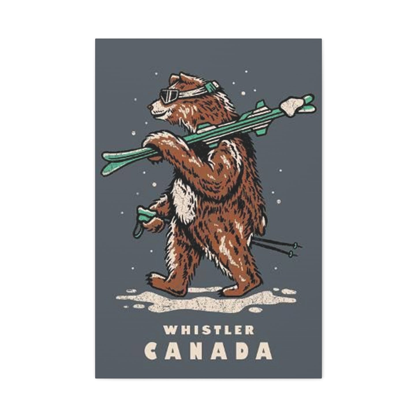 Bear Skiing Wall Art & Canvas Prints