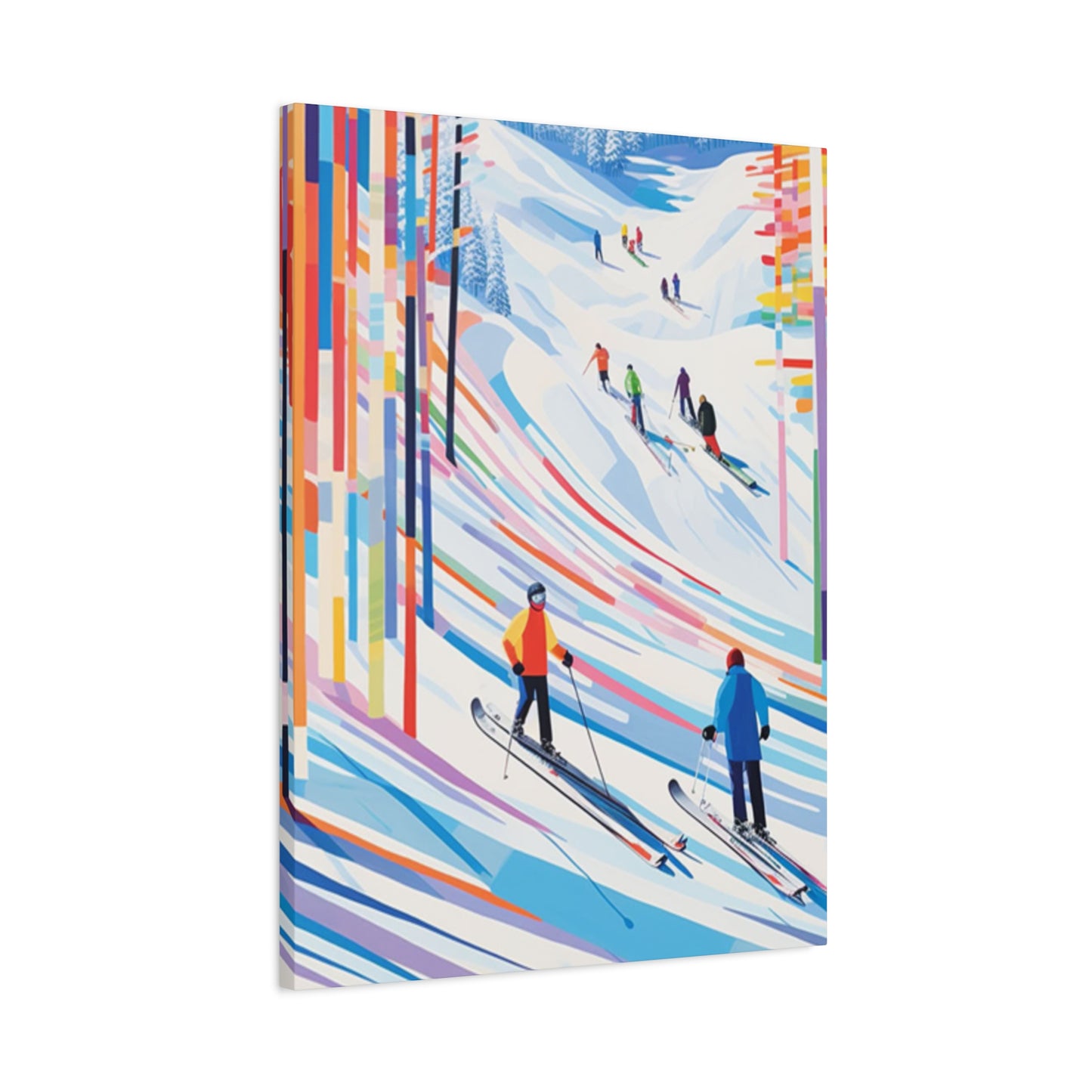 Long Skiing Path Wall Art & Canvas Prints