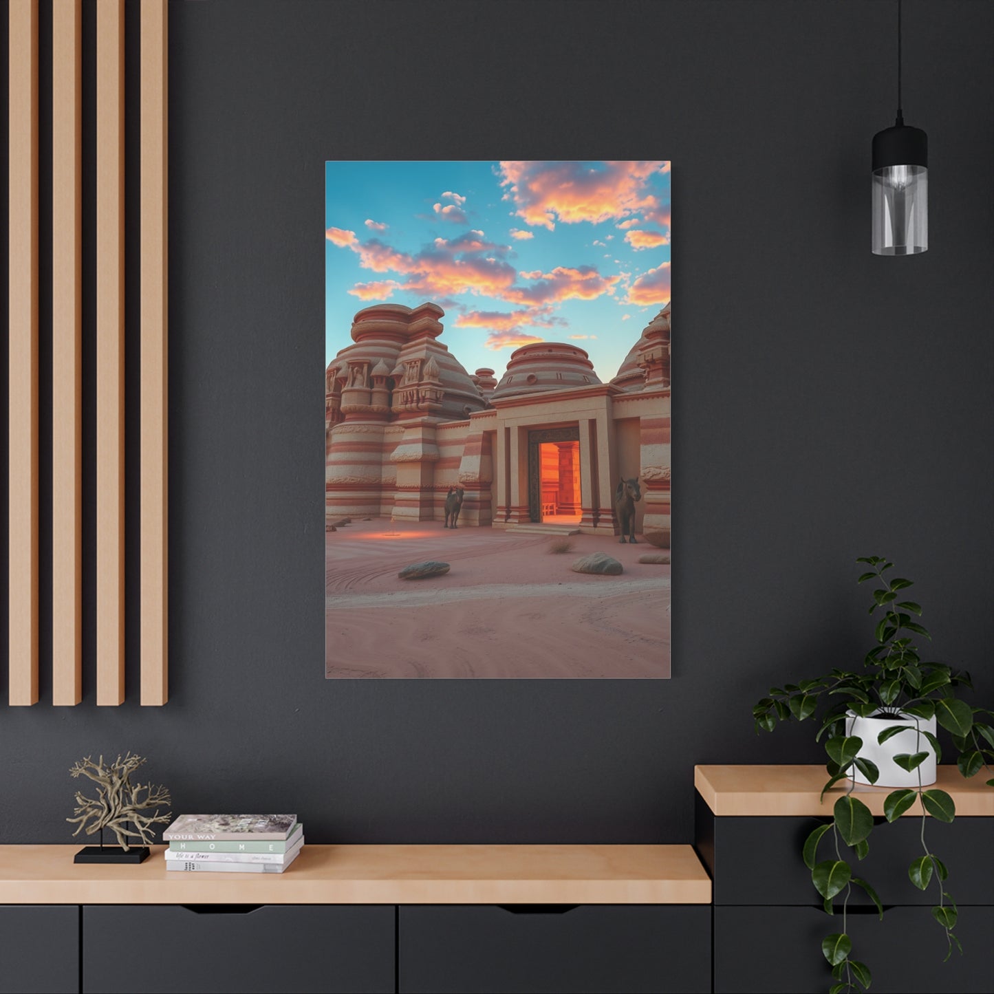 Sunlit Oasis Tableau Wall Art & Canvas Print