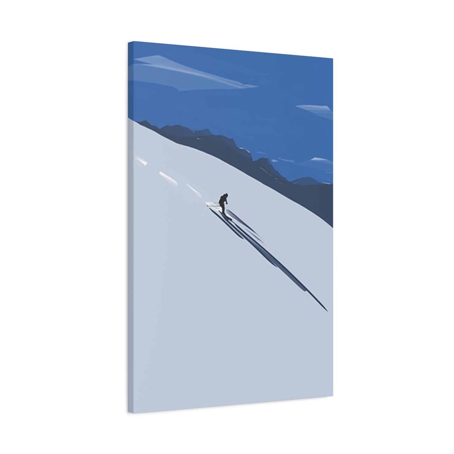 Skiing In Dense Snow Wall Art & Canvas Prints