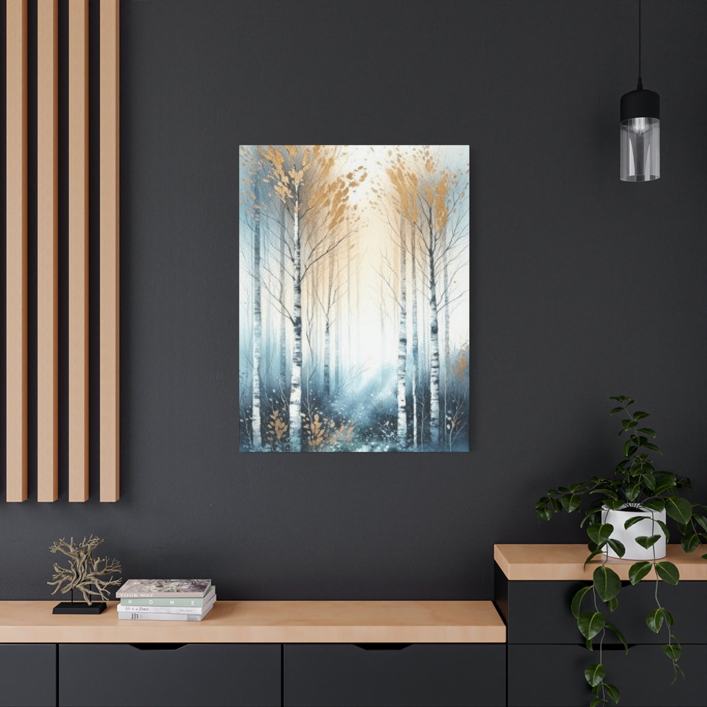 Bright Birch Trees Painting Wall Art & Canvas Prints