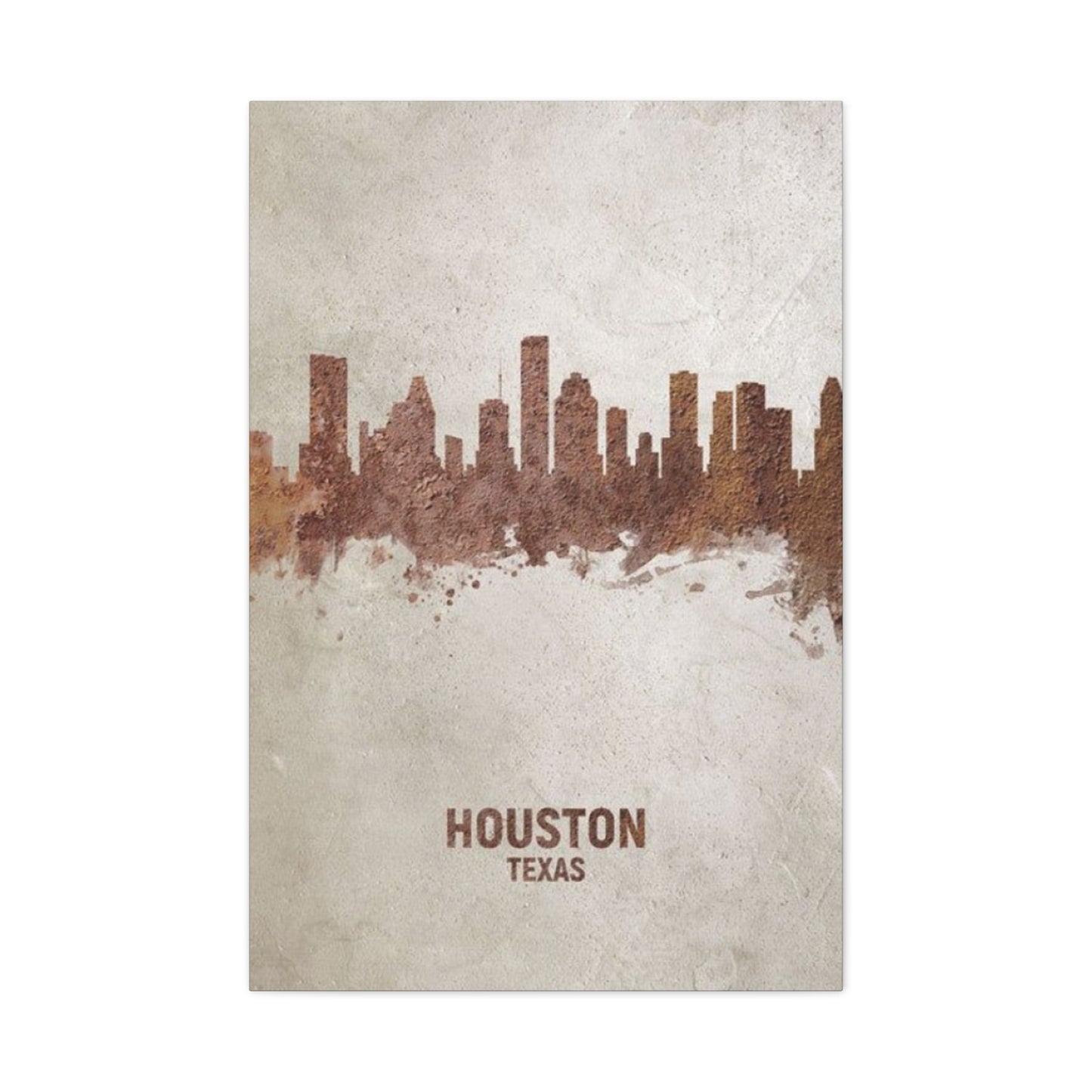 Houston Skyline Painting Wall Art & Canvas Prints
