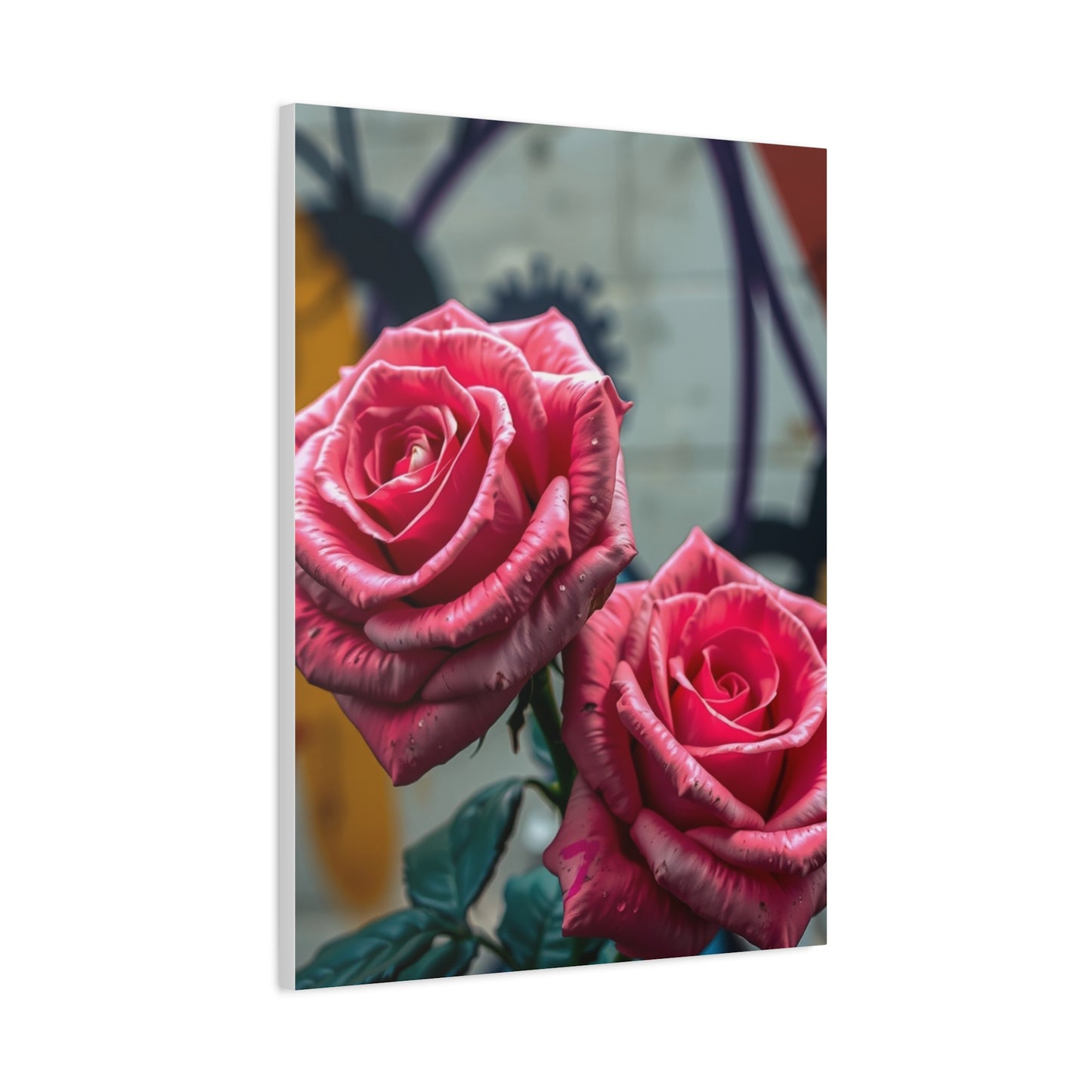 Floral Graffiti Elegance Wall Art & Canvas Print