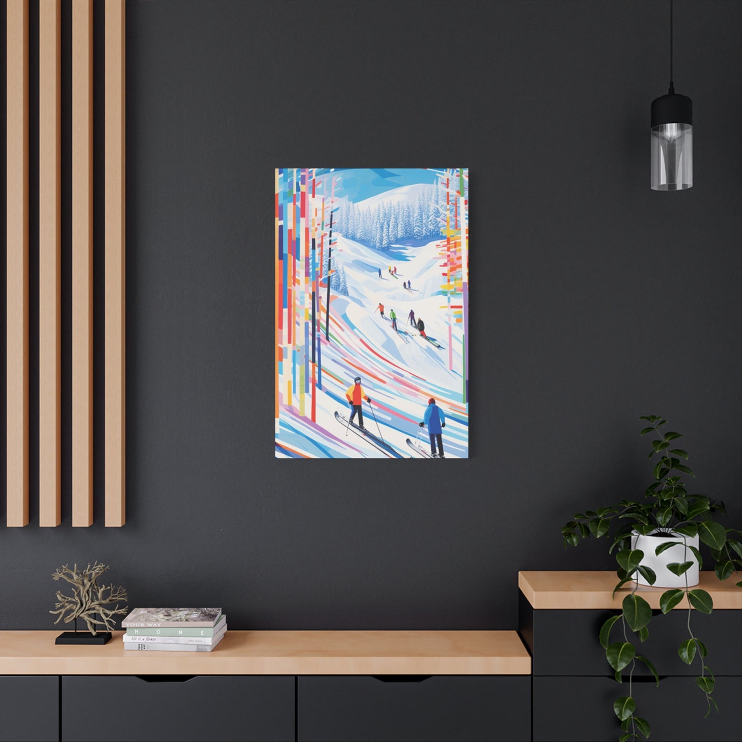 Long Skiing Path Wall Art & Canvas Prints