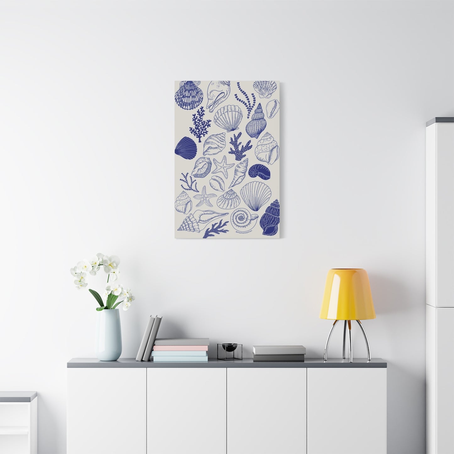 Purple Sea Shell Shape Poster Wall Art & Canvas Prints