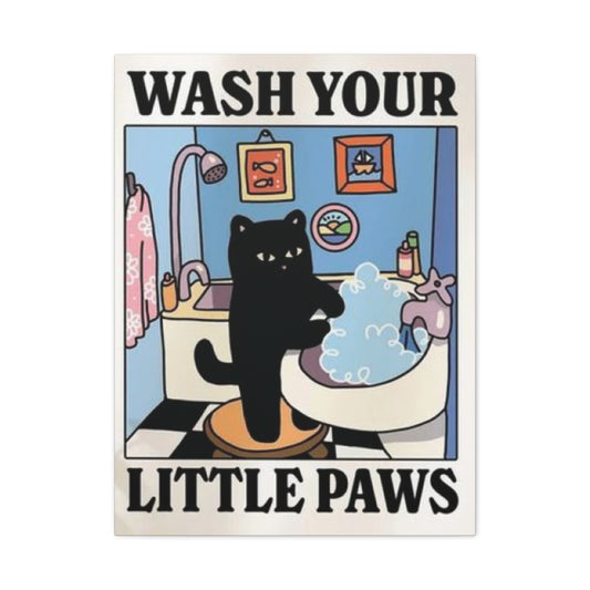 Wash Your Paws Poster Laundry Wall Art & Canvas Prints