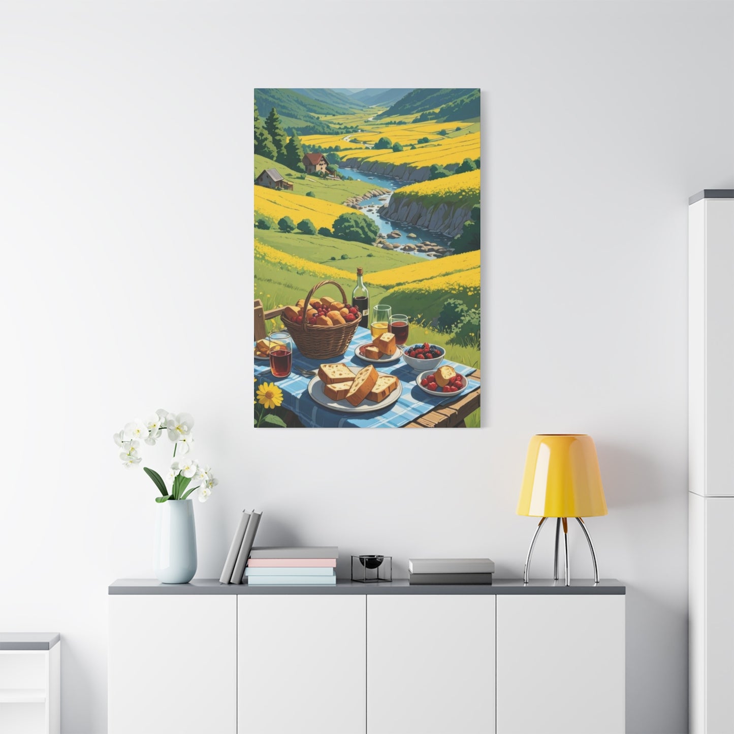 Lunch Sunny Countryside Wall Art & Canvas Prints