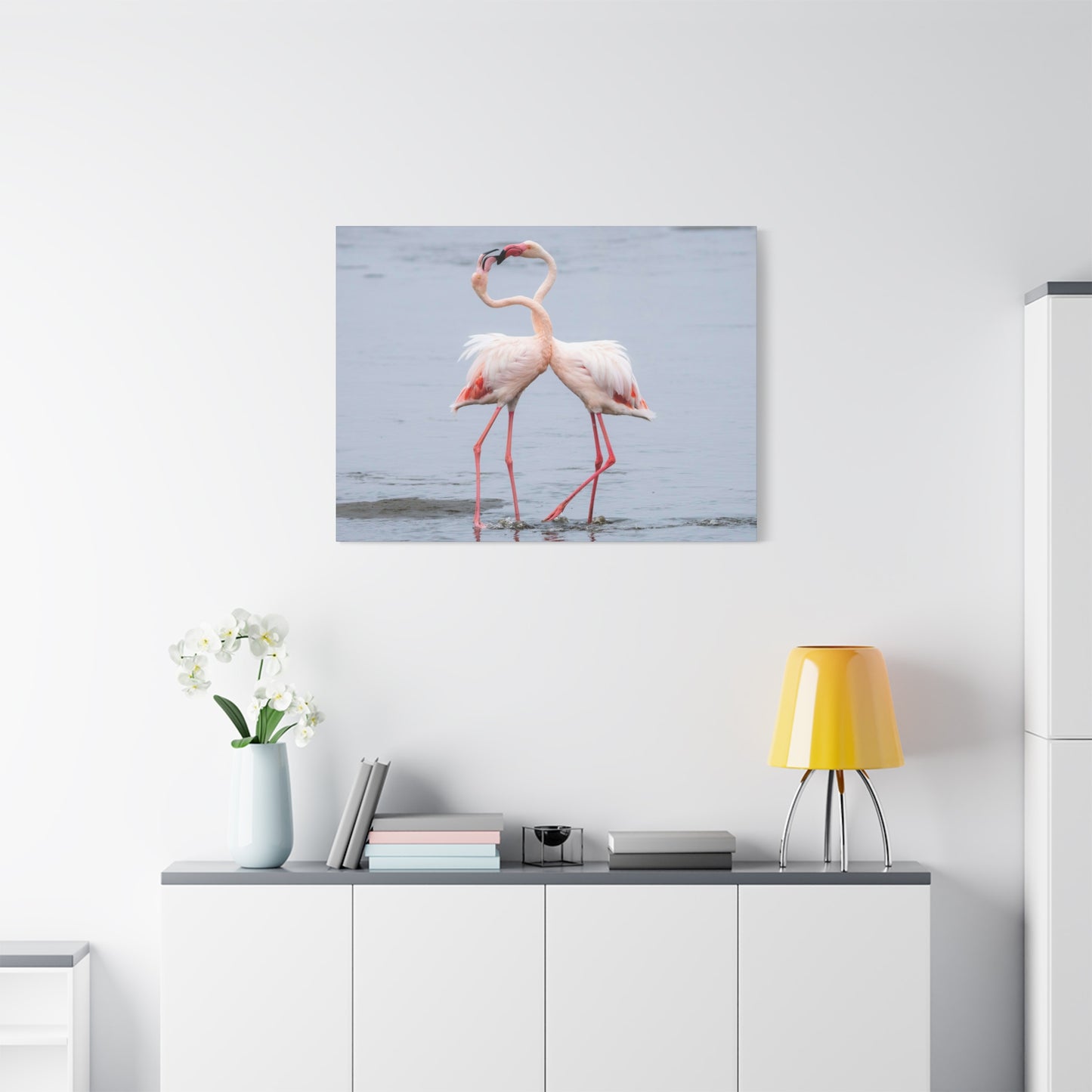 Pink Flamingo Love Wall Art & Canvas Prints
