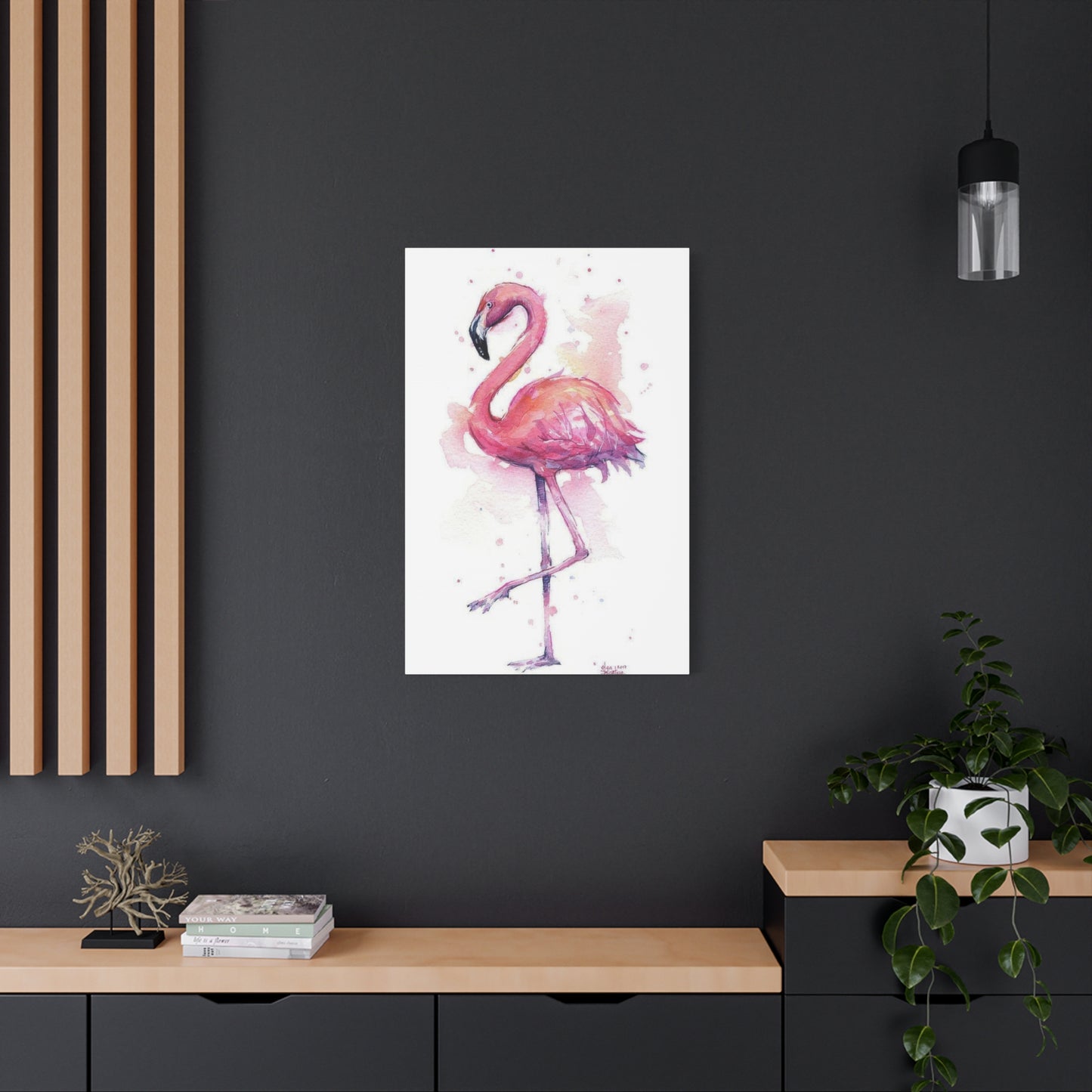 Flamingo Pink Watercolor Wall Art & Canvas Prints
