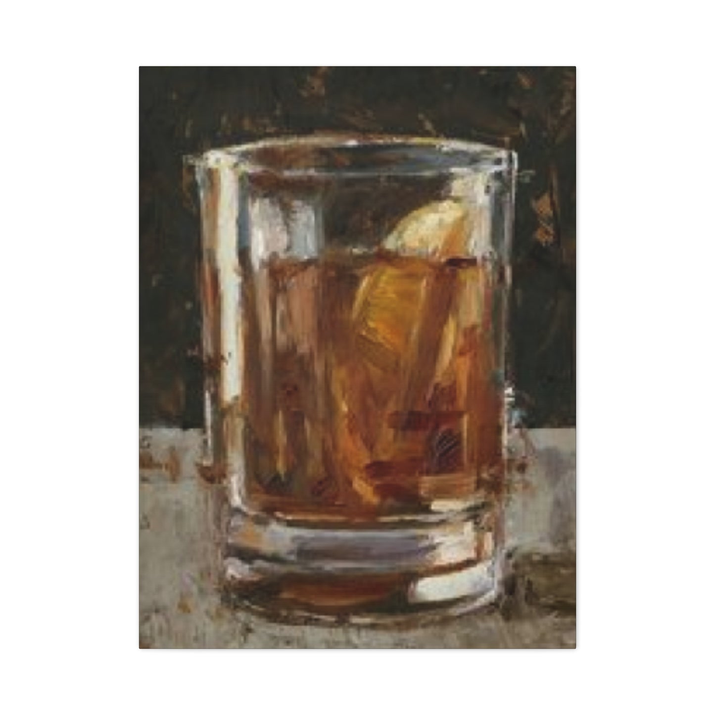 Whiskey Glass Man Cave Decor Wall Art & Canvas Prints