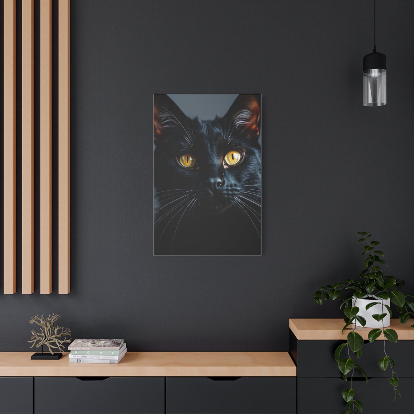 Supreme Black Cat Art Collection Wall Art & Canvas Print