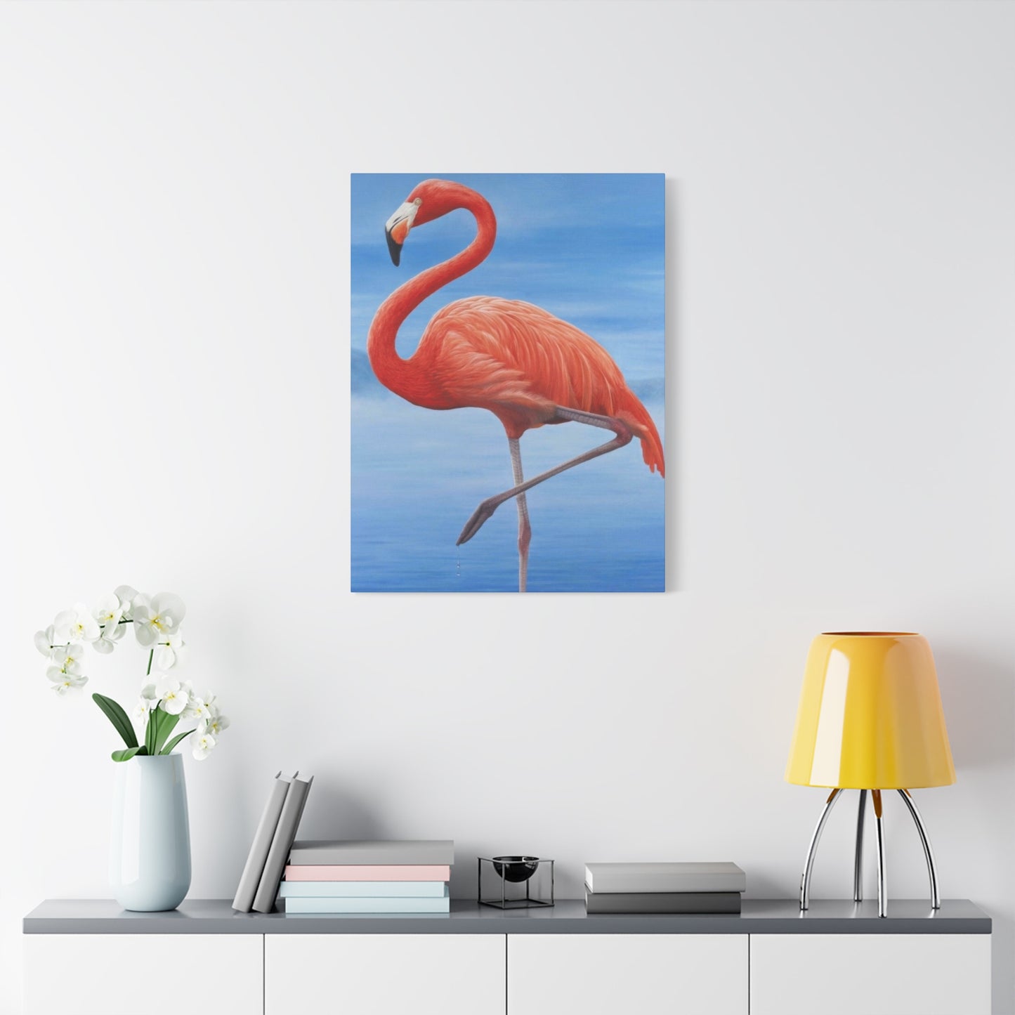 Flamingo Blue Water Wall Art & Canvas Prints