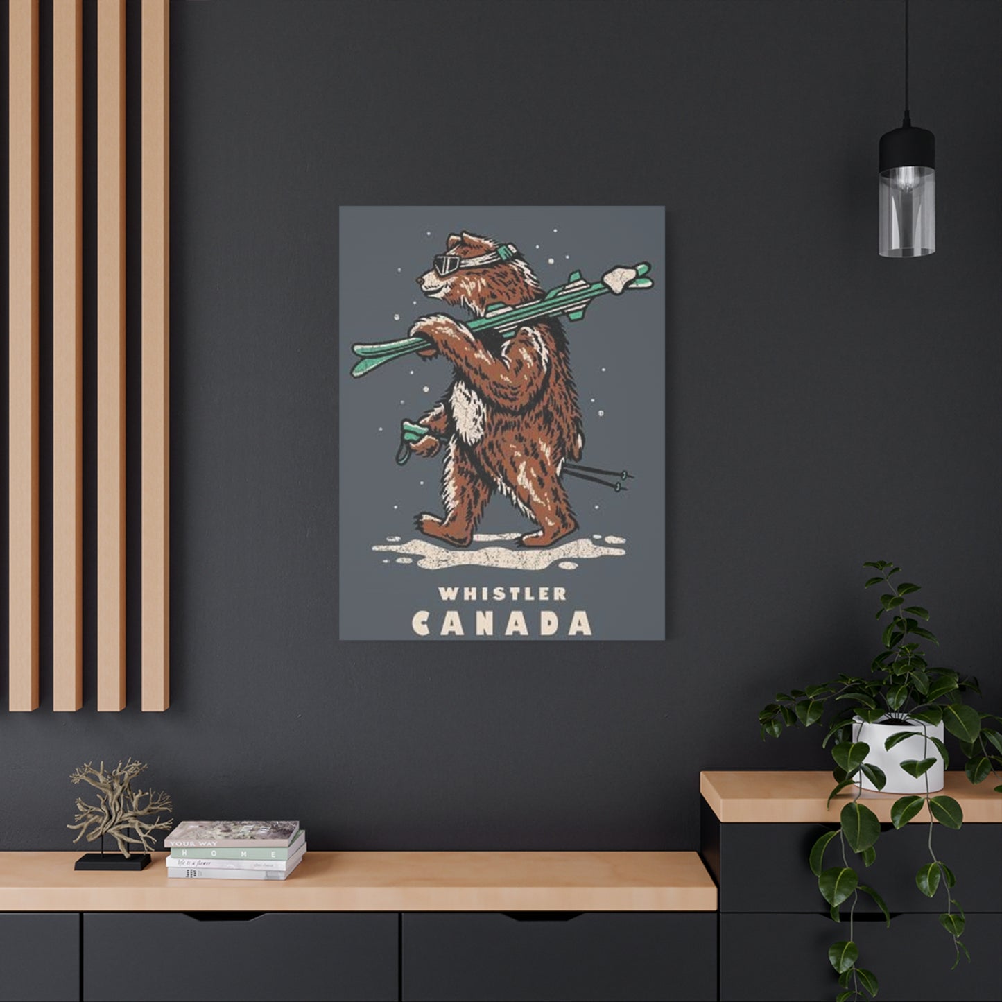 Bear Skiing Wall Art & Canvas Prints