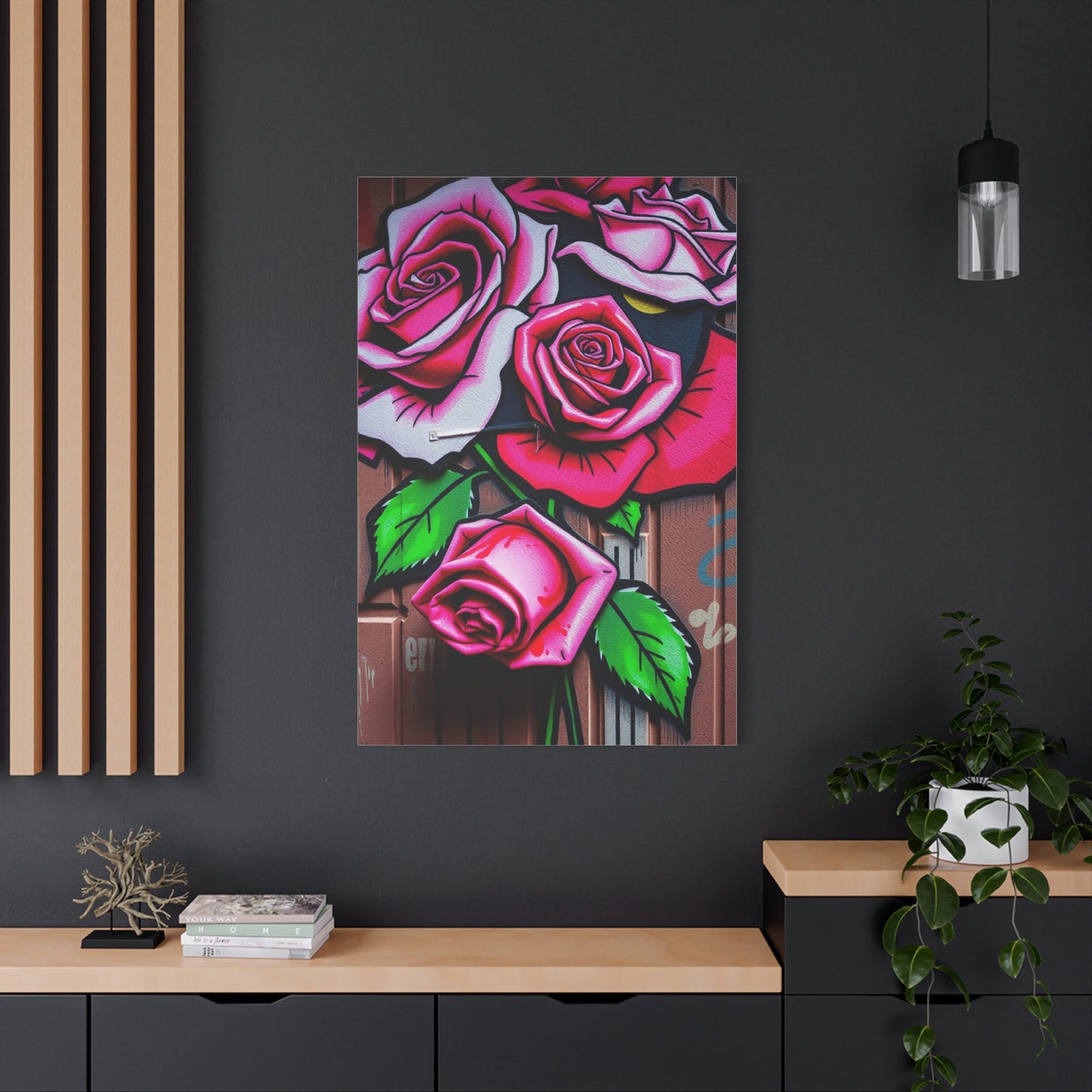 Sublime Rose Graffiti Art Wall Art & Canvas Print