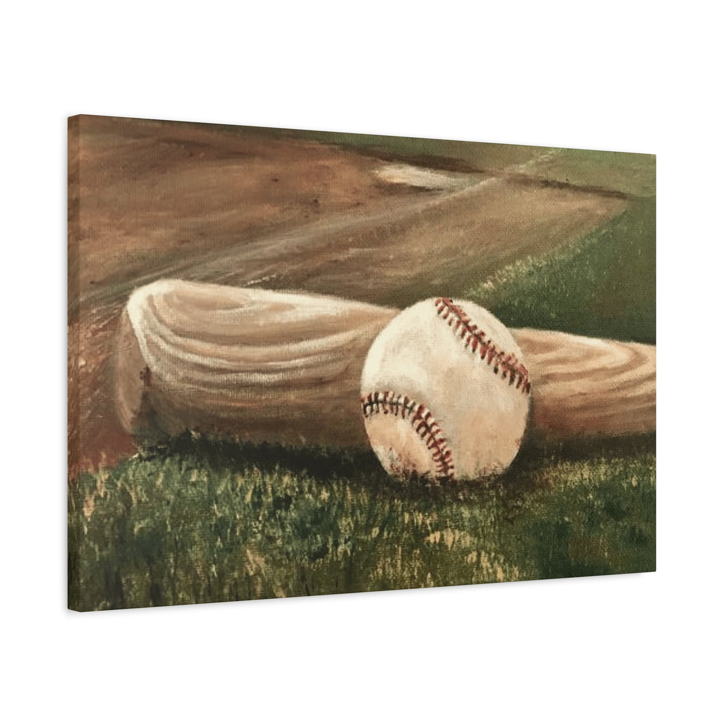 Baseball Bat and Ball Flag Wall Art & Canvas Prints