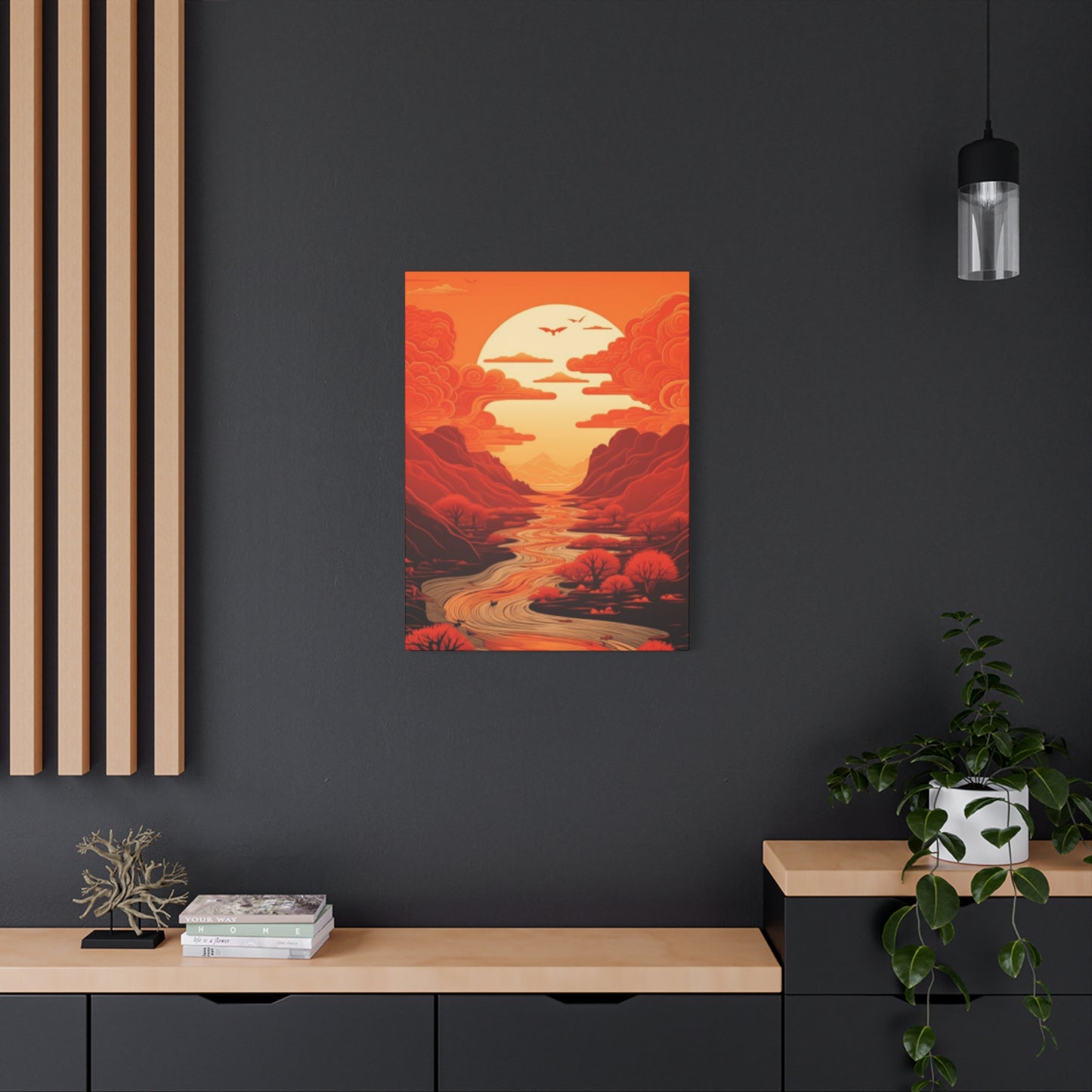 A Sunset With A River Running Through It Wall Art & Canvas Prints