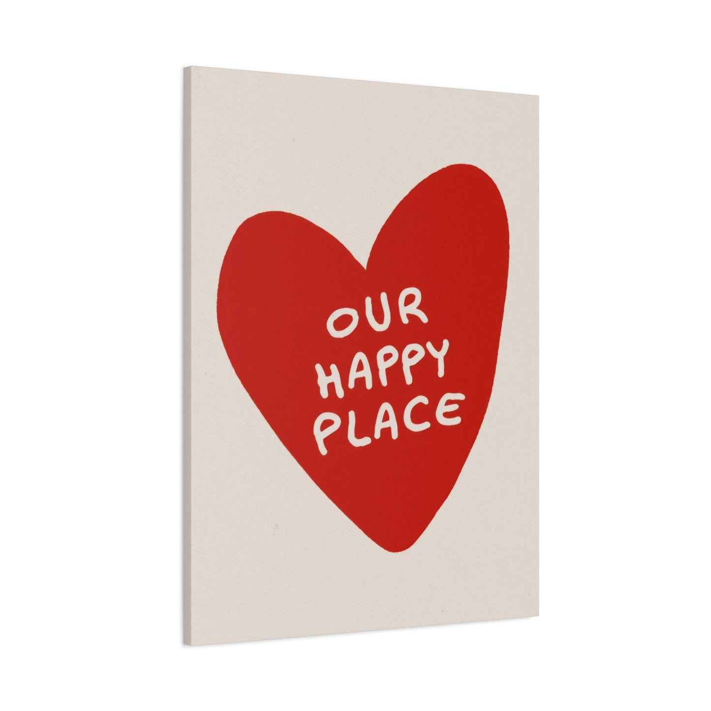 Our Happy Place Red Heart Wall Art & Canvas Prints