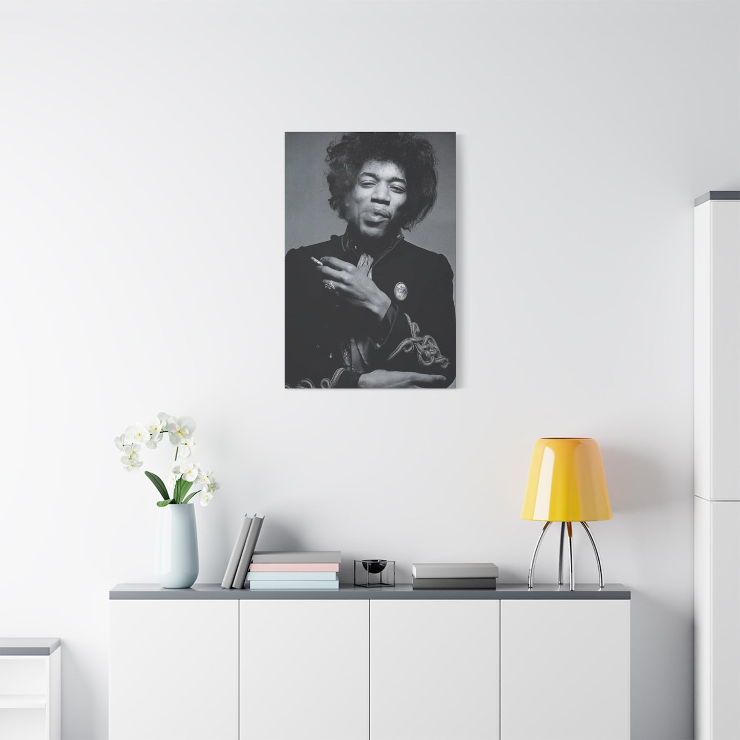 Monochrome Jimi Hendrix Poster Wall Art & Canvas Prints