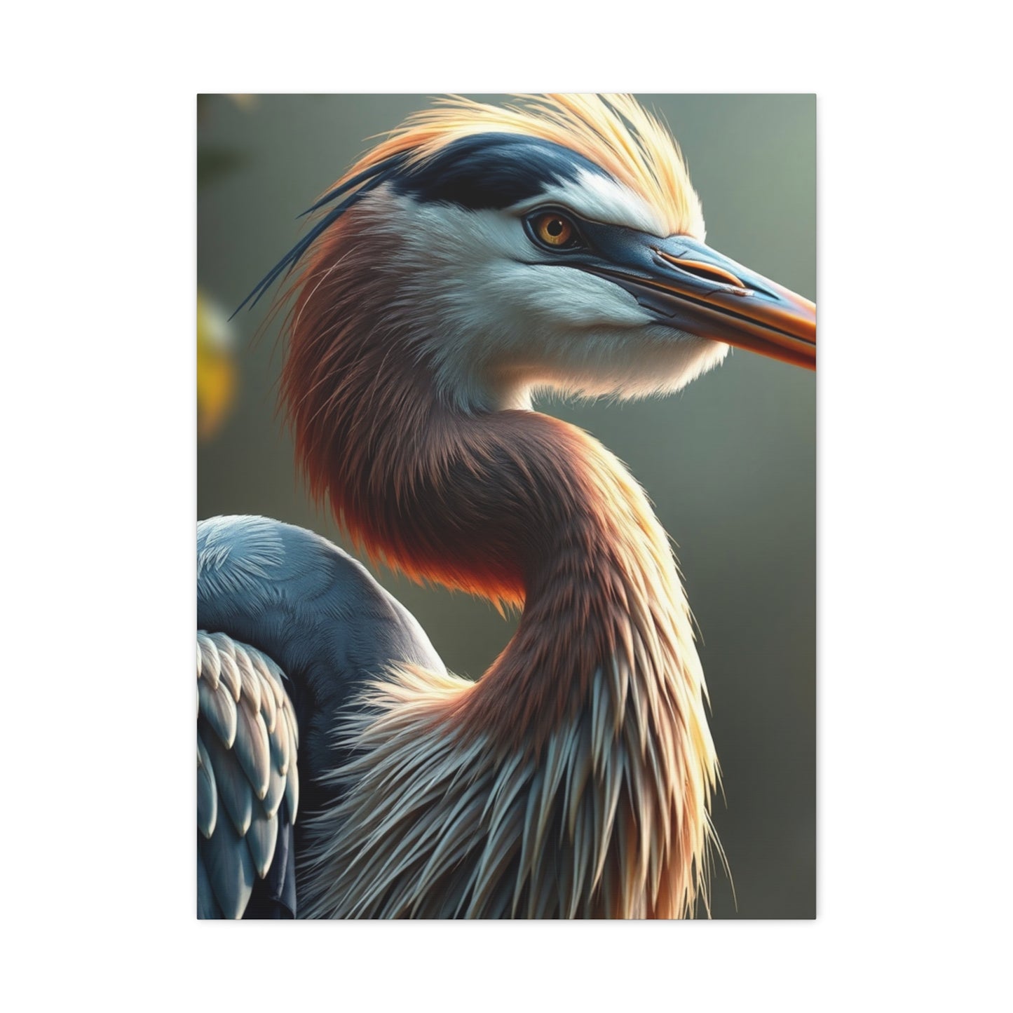 Gilded Heron Serenade wall art & canvas print