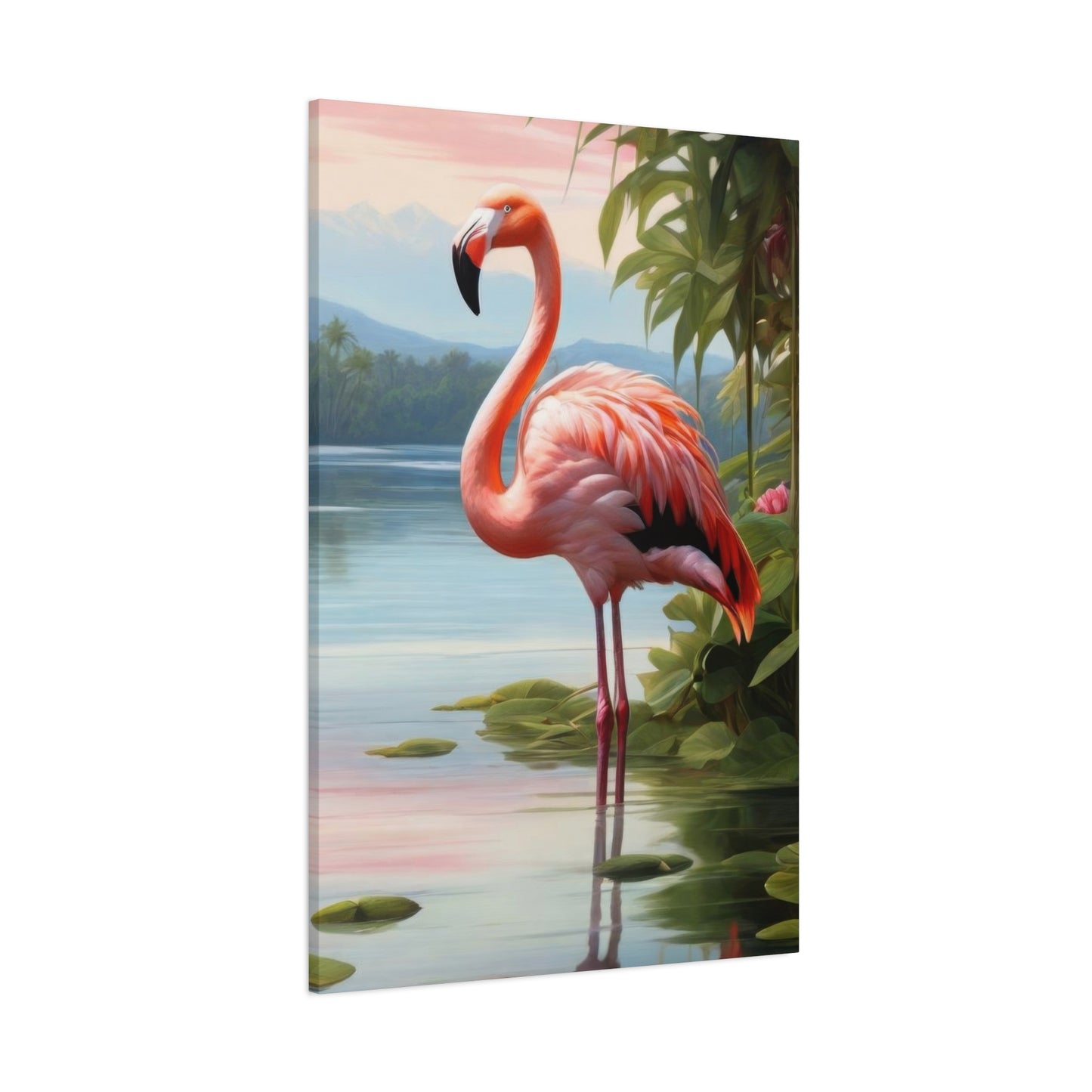 Flamingo In Water Wall Art & Canvas Prints