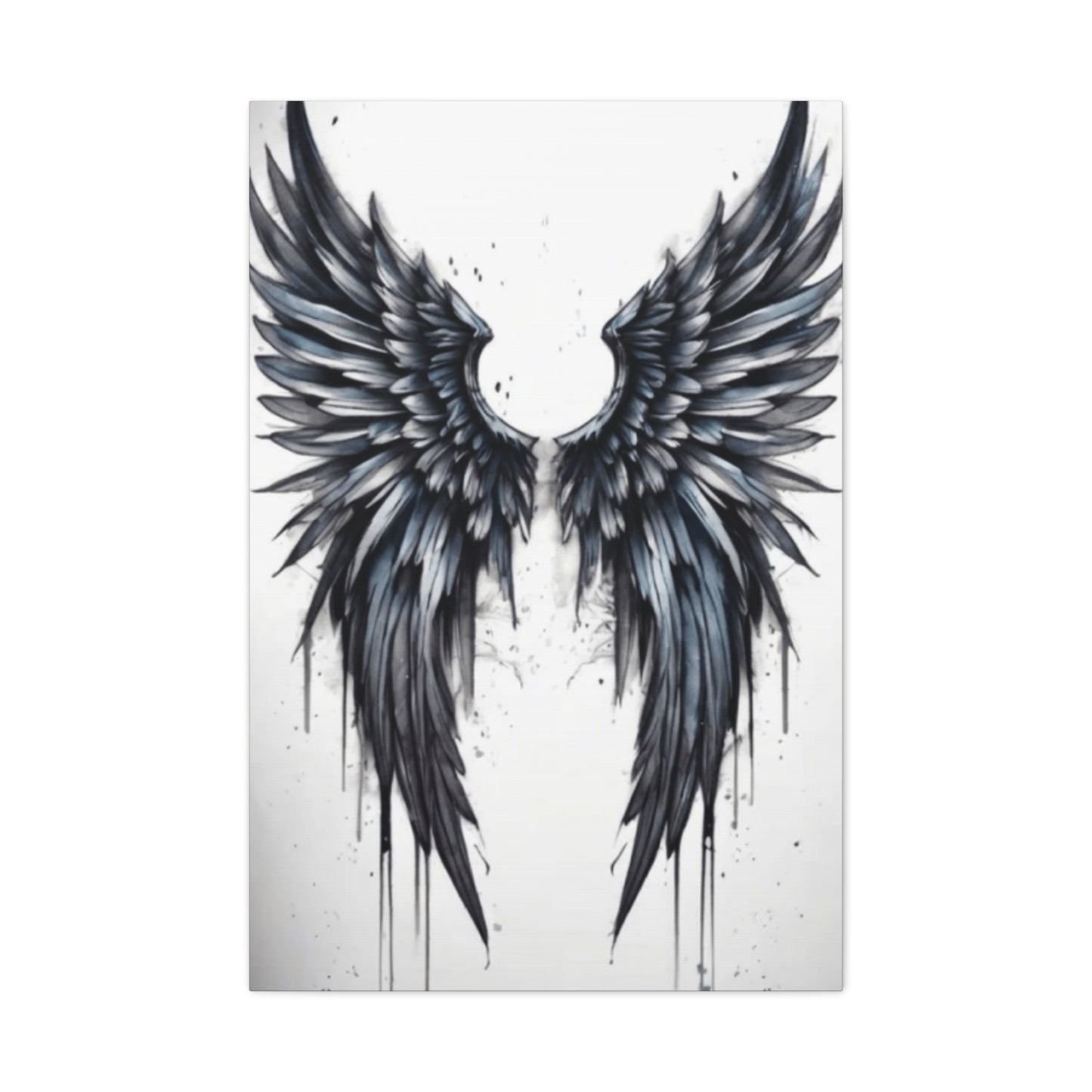 Dark Blue Angel Wings Wall Art & Canvas Prints