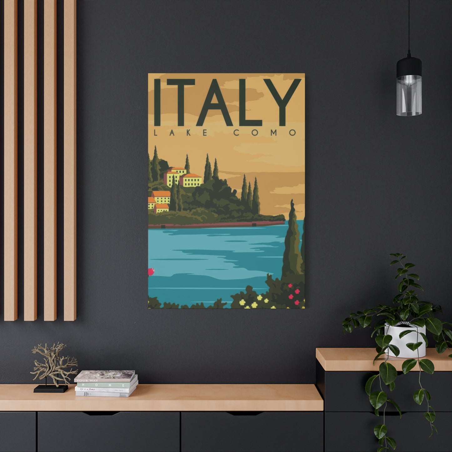 Lake Como Italy Yellow Wall Art & Canvas Prints