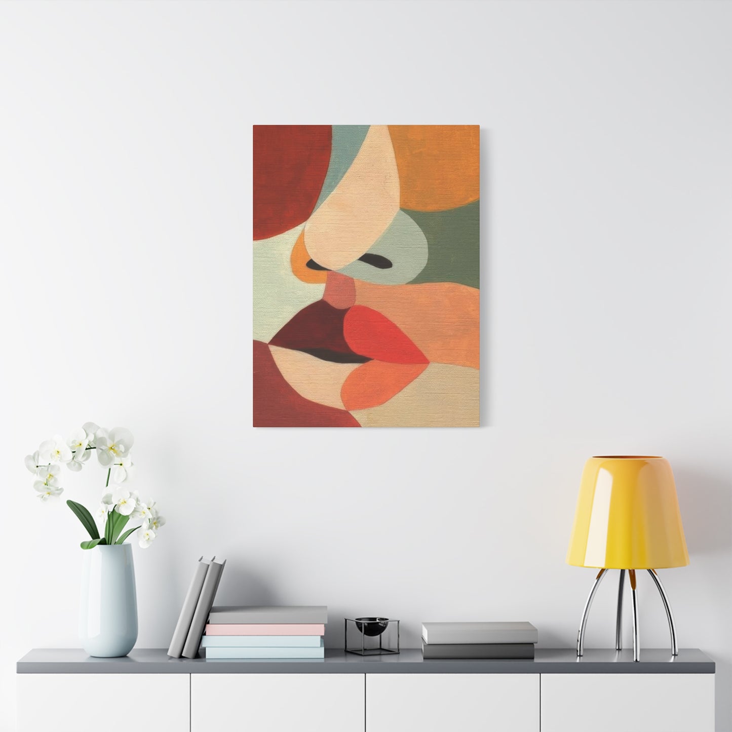 Face Colorful Shapes Wall Art & Canvas Prints