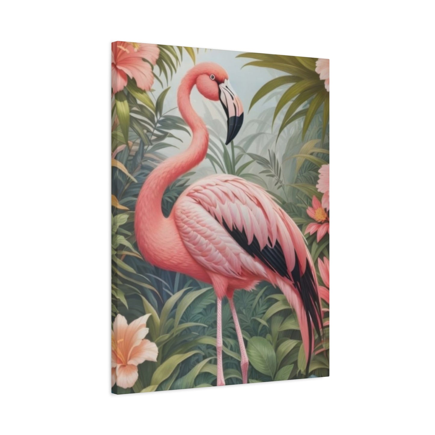 Flamingo In Forest Wall Art & Canvas Prints
