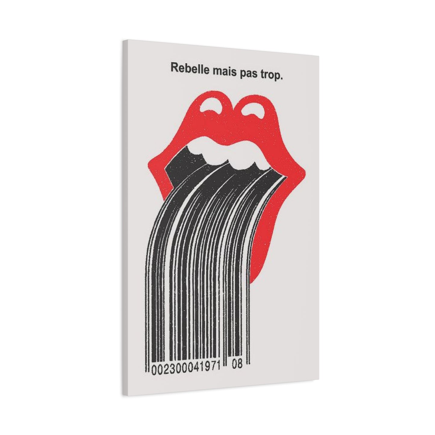 Bar Code Lips Painting Wall Art & Canvas Prints