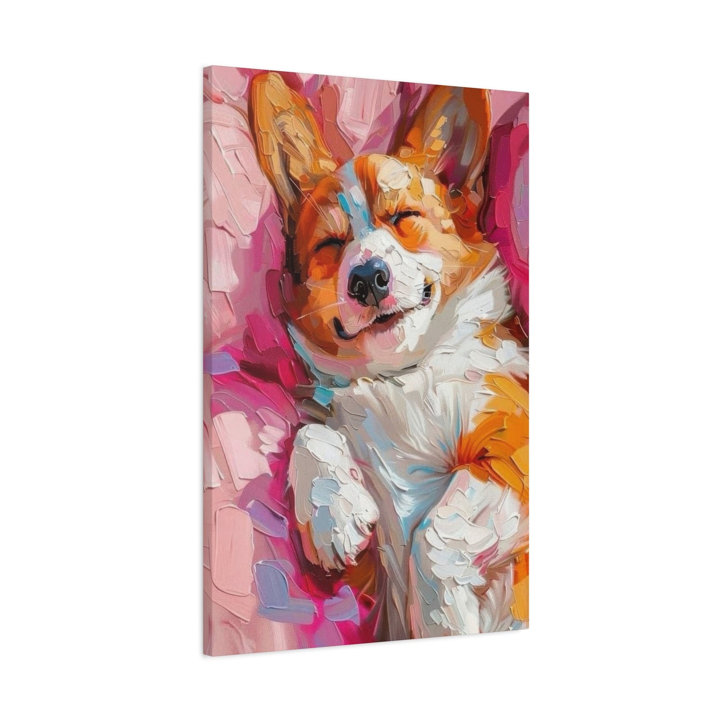 Sleeping Happy Dog Wall Art & Canvas Prints
