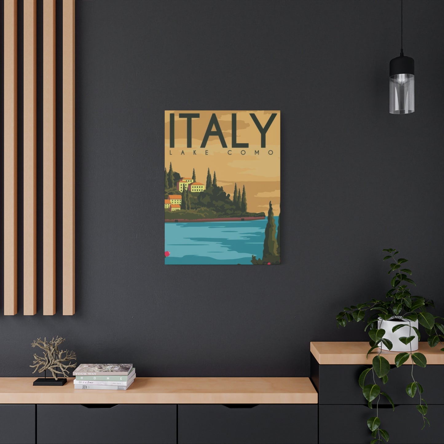Lake Como Italy Yellow Wall Art & Canvas Prints