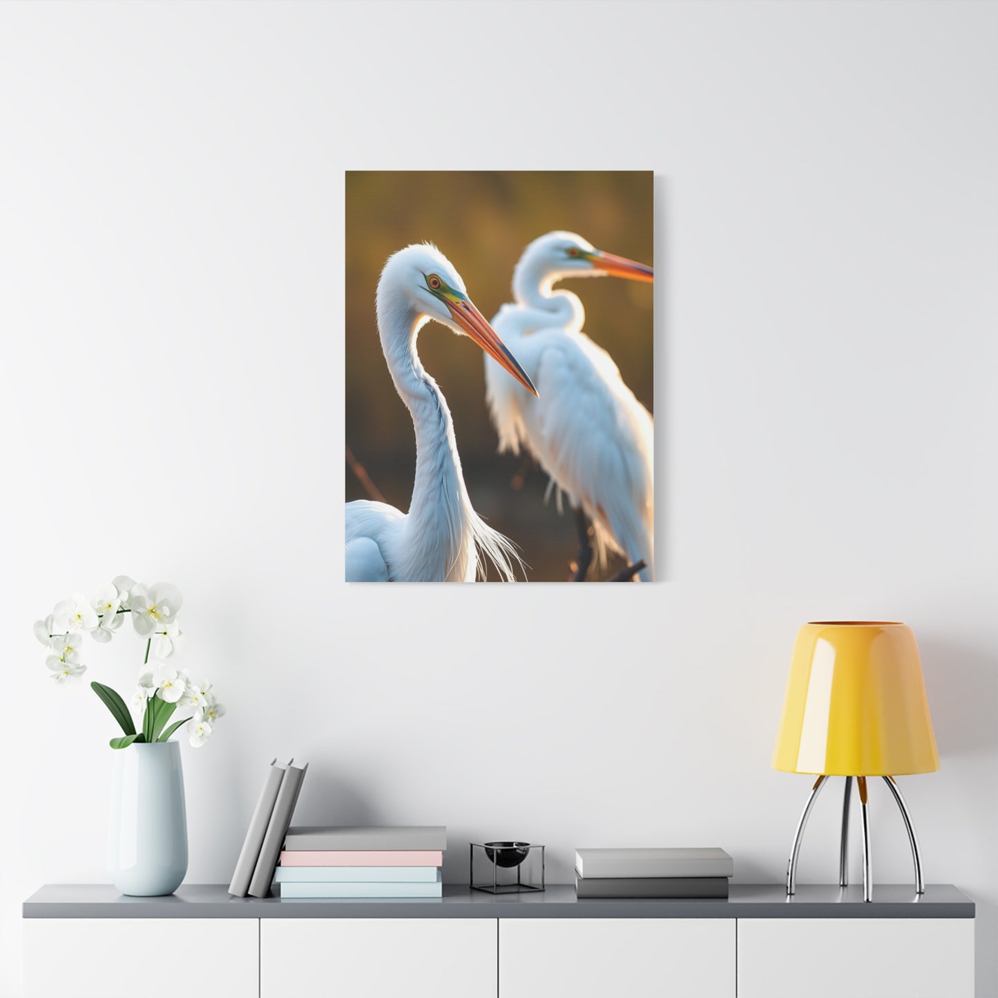 Herons and Egrets Art Luxury Canvas Wall Art & Canvas Print