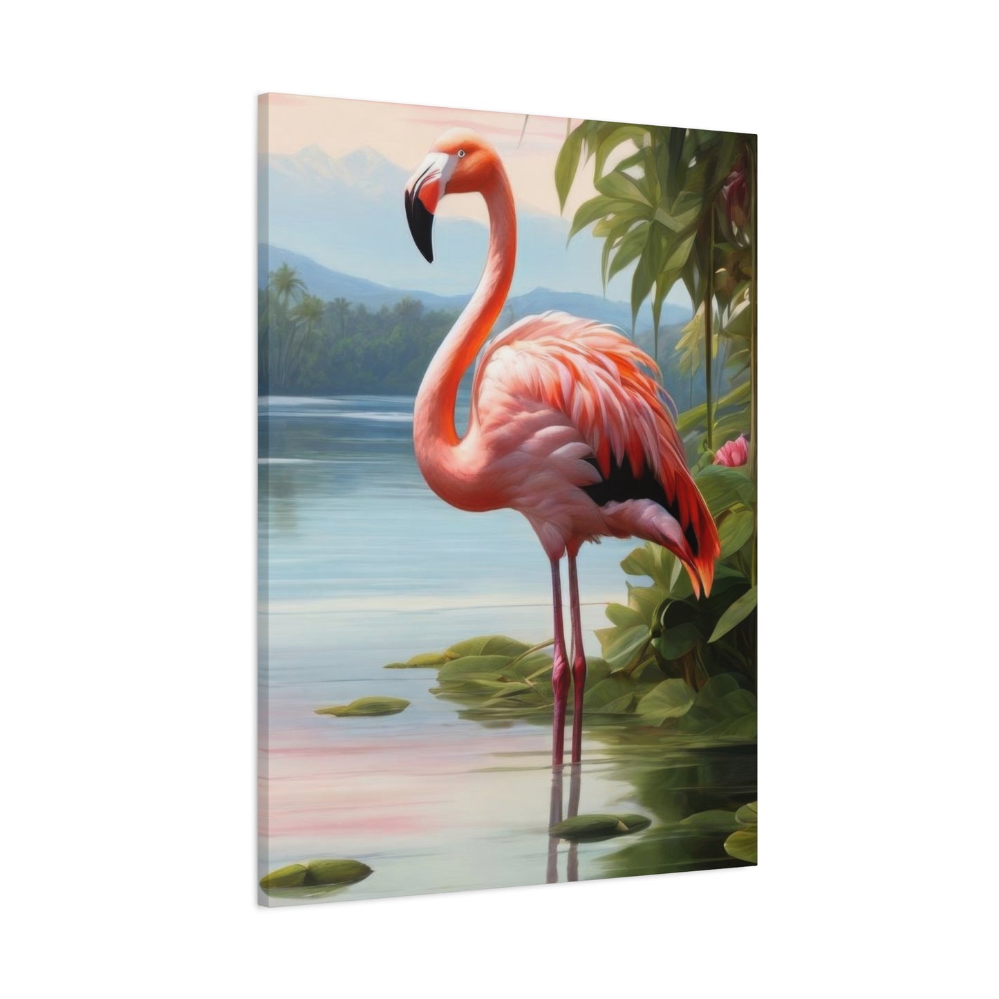 Flamingo In Water Wall Art & Canvas Prints