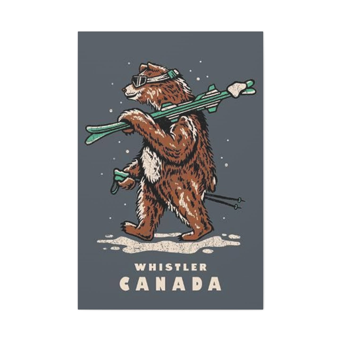 Bear Skiing Wall Art & Canvas Prints
