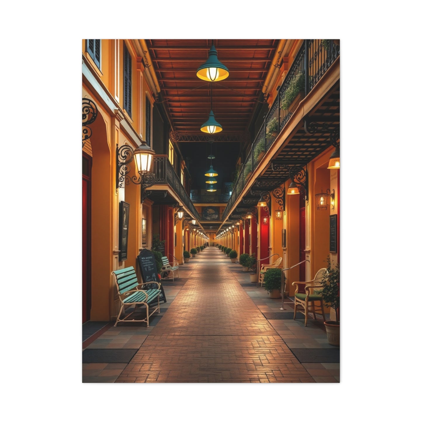 French Quarter Tableau Wall Art & Canvas Print