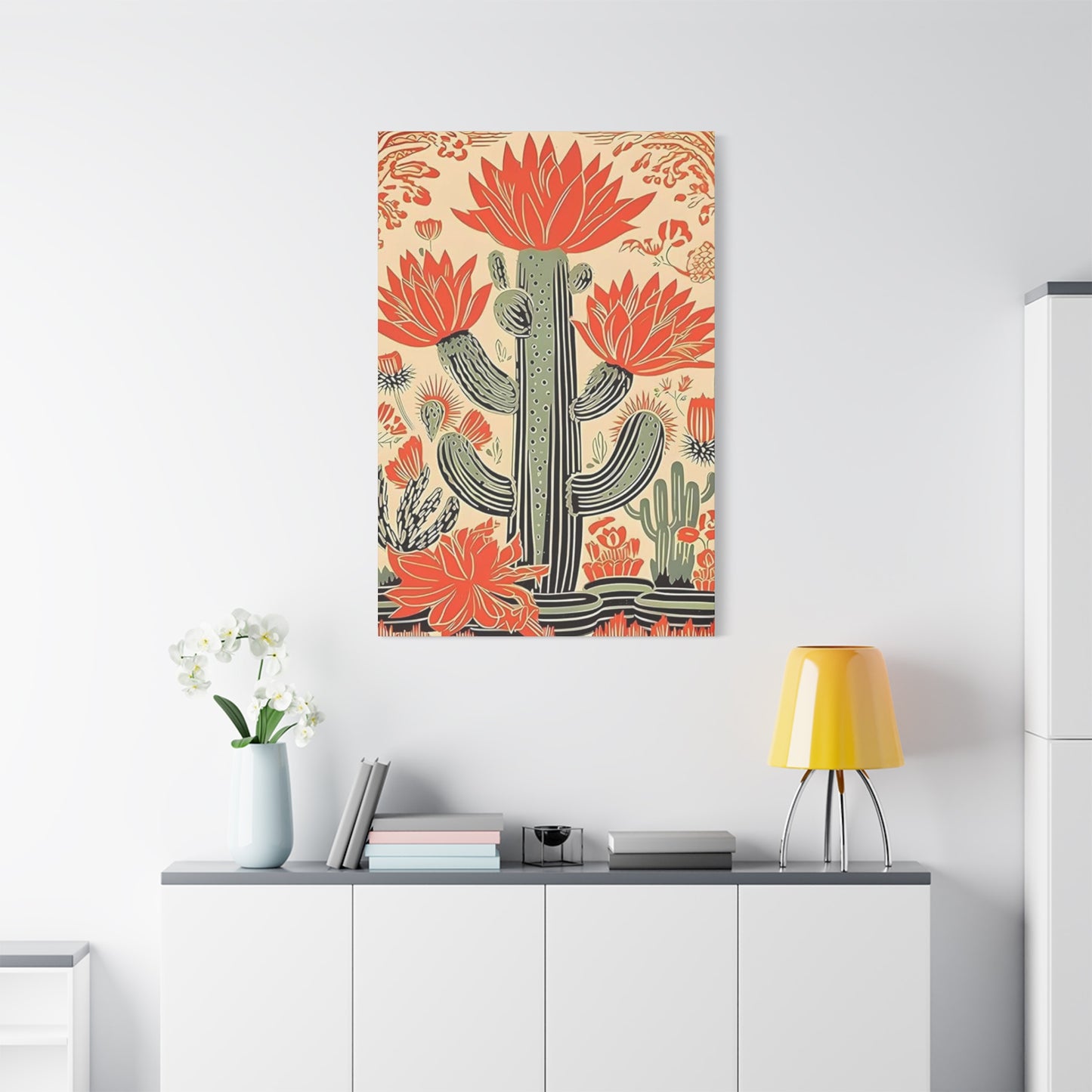 Flower On A Cactus Wall Art & Canvas Prints