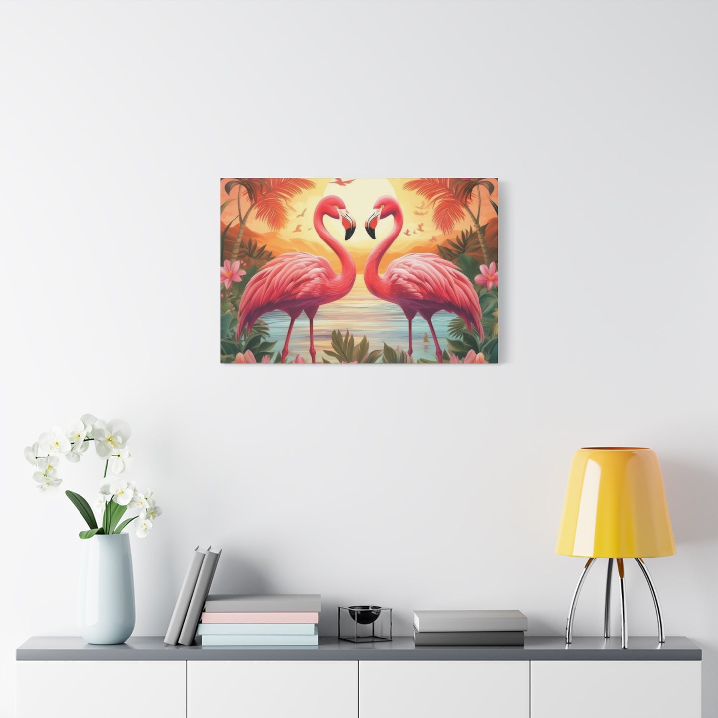Flamingo Love Wall Art & Canvas Prints
