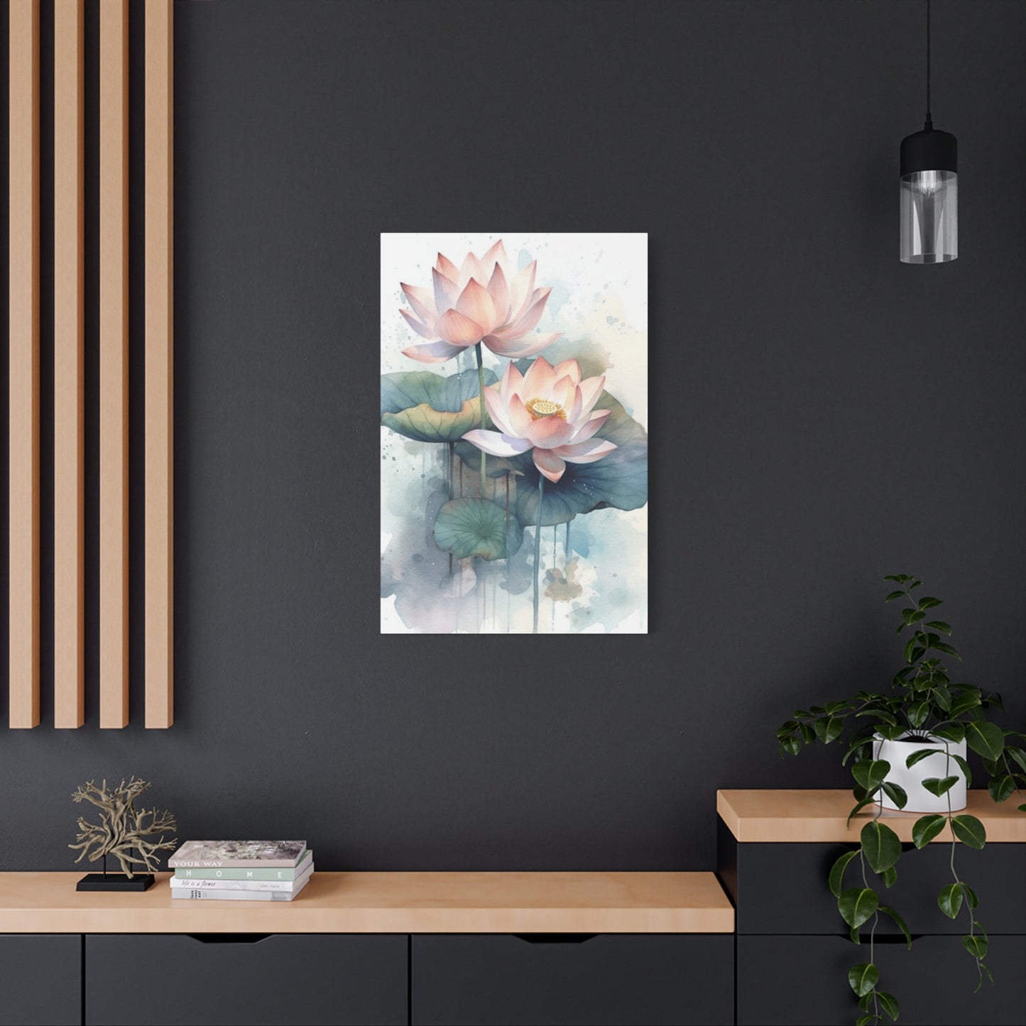 White Lotus Painting Wall Art & Canvas Prints