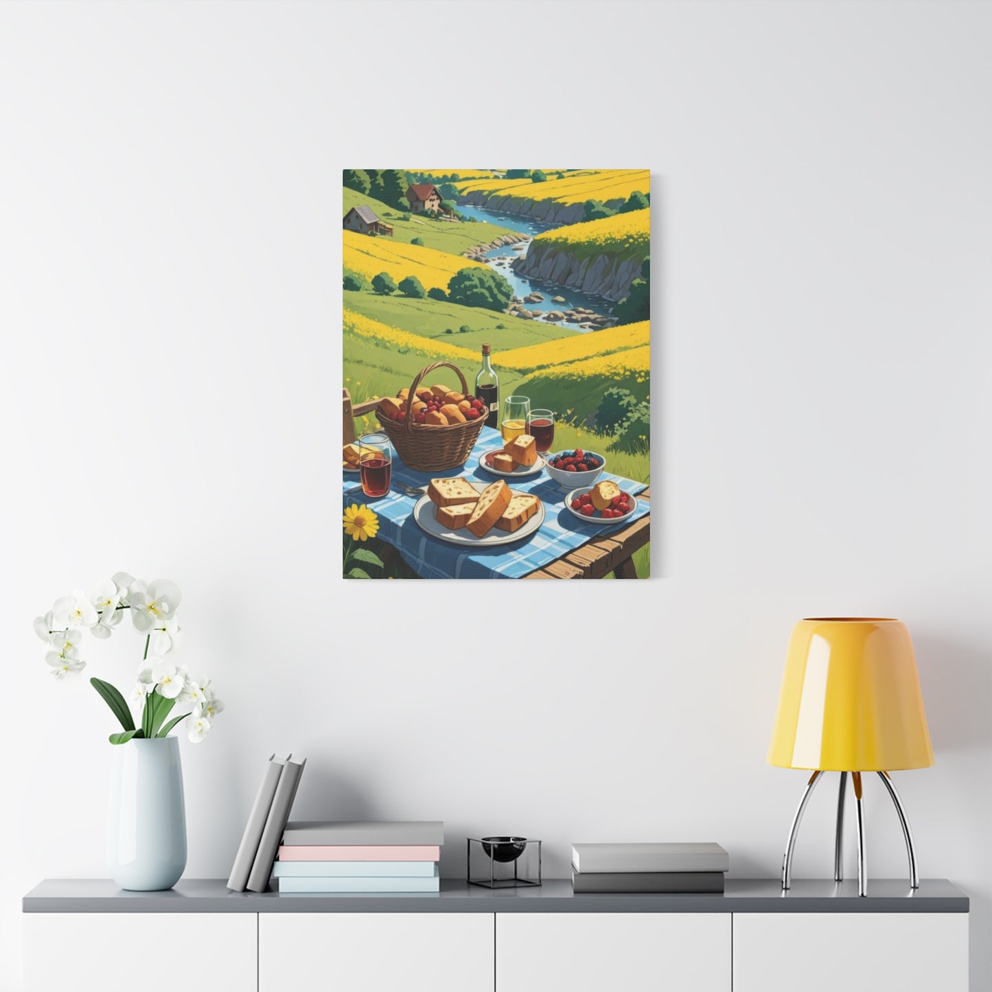 Lunch Sunny Countryside Wall Art & Canvas Prints