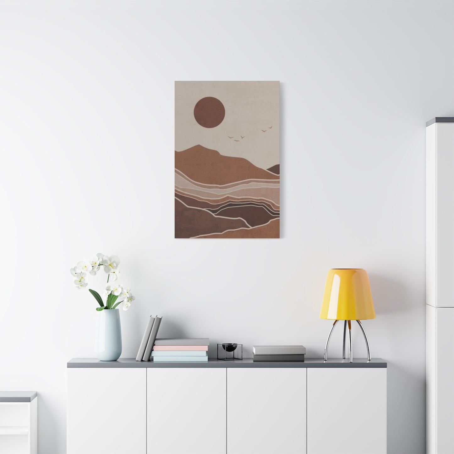Brown Desert Painting Wall Art & Canvas Prints