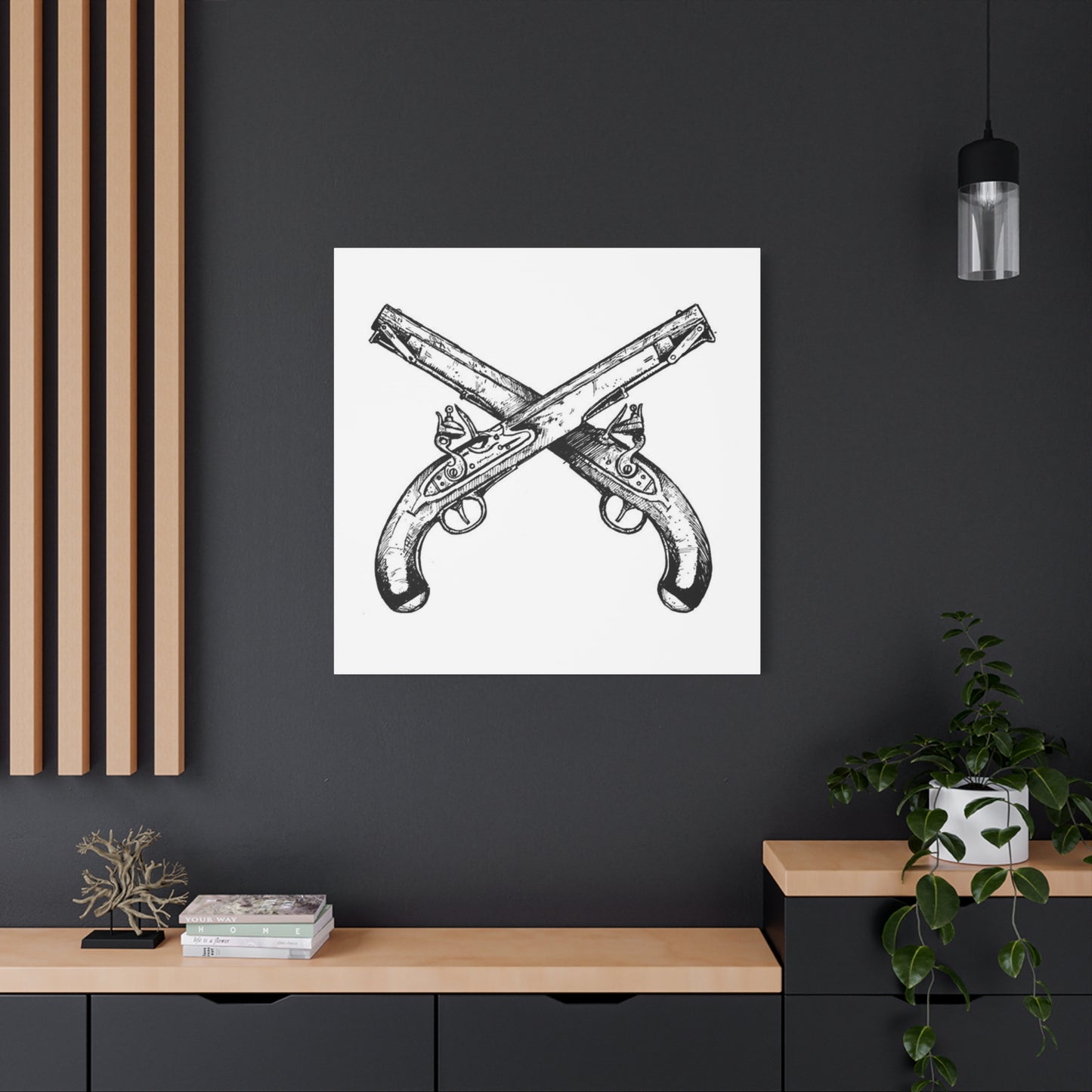 Vintage Gun Drawing Wall Art & Canvas Prints