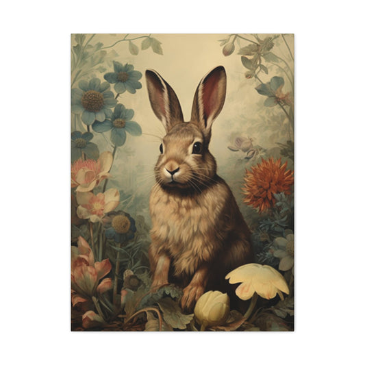 Flora, Fauna & Small White Rabbit Wall Art & Canvas Prints