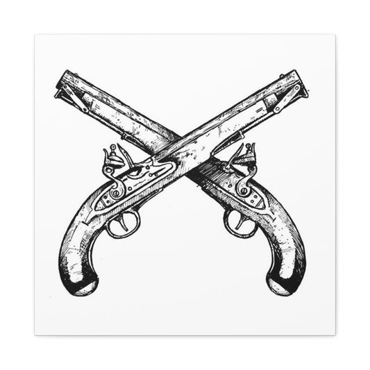 Vintage Gun Drawing Wall Art & Canvas Prints