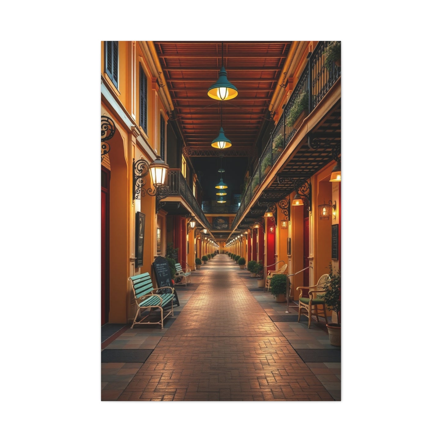 French Quarter Tableau Wall Art & Canvas Print