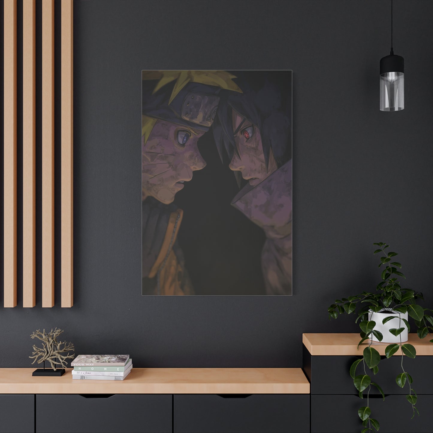 Naruto Uzumaki vs Sasuke Uchiha Final Stare Down Wall Art & Canvas Print